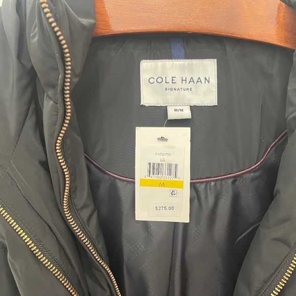 Cole Hann Signature Puffer Jacket Size M, NWT, Black - Picture 8 of 10